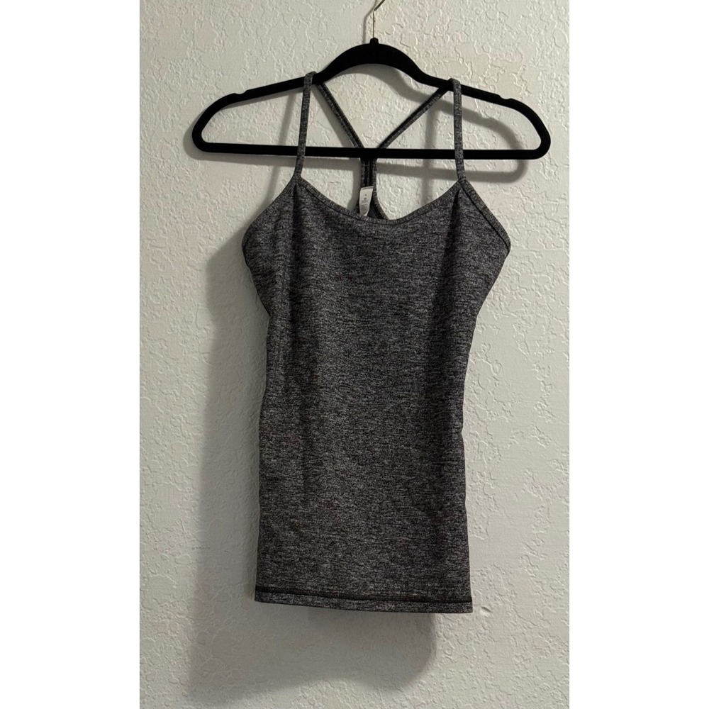 Lululemon Power Pose Tank in Heathered Black Size 6